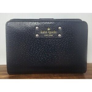 Kate Spade Grove Street Tellie Bifold Black Leather Wallet 5x3.5"
